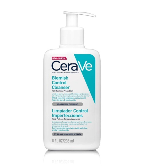 ژل شستشو ضد لک سراوی CeraVe مدل Blemish Control حجم 236 میلی لیتر
